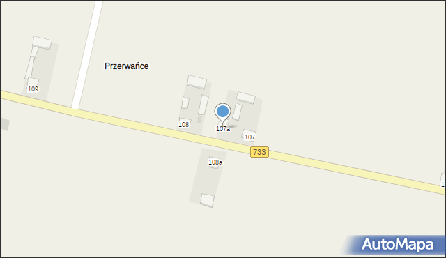 Tczów, Tczów, 107a, mapa Tczów