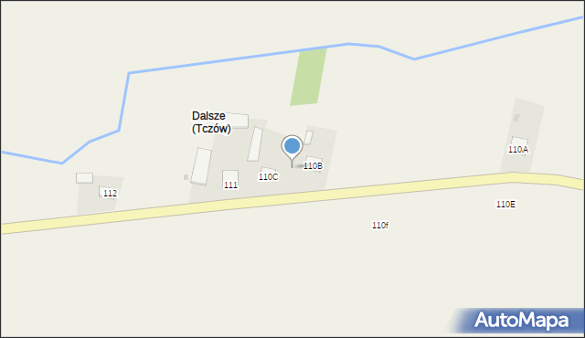 Tczów, Tczów, 110d, mapa Tczów