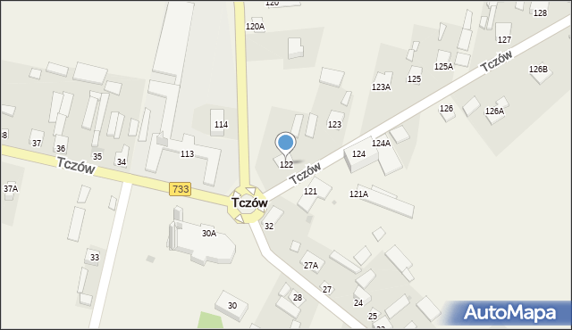 Tczów, Tczów, 122, mapa Tczów