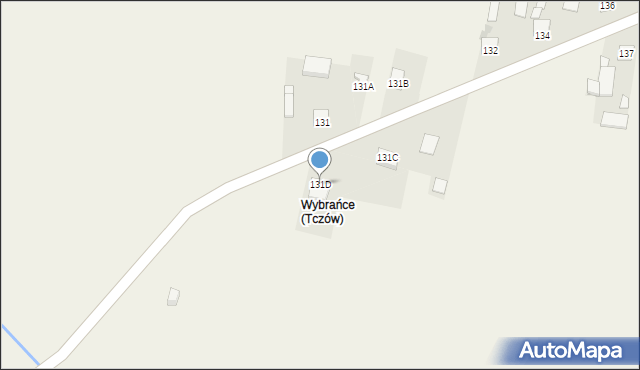 Tczów, Tczów, 131D, mapa Tczów