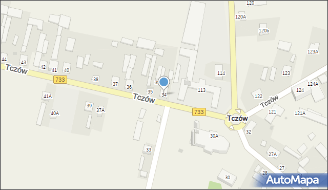 Tczów, Tczów, 34, mapa Tczów
