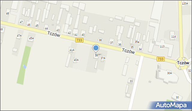 Tczów, Tczów, 39, mapa Tczów