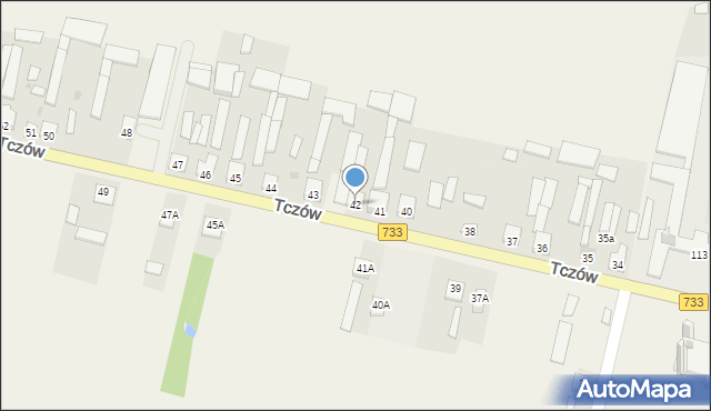 Tczów, Tczów, 42, mapa Tczów