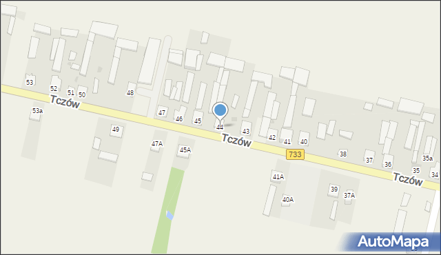 Tczów, Tczów, 44, mapa Tczów