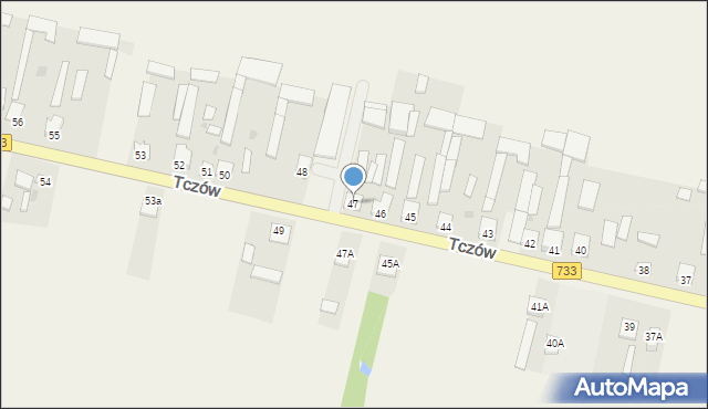 Tczów, Tczów, 47, mapa Tczów