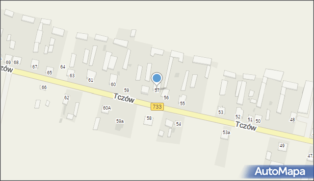 Tczów, Tczów, 57, mapa Tczów
