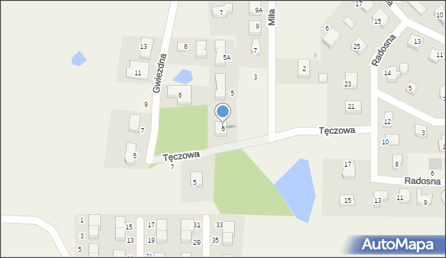 Banino, Tęczowa, 6, mapa Banino