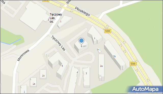 Bartąg, Tęczowy Las, 7, mapa Bartąg