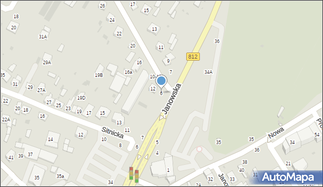 Biała Podlaska, Terebelska, 6, mapa Białej Podlaskiej