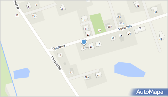 Bielsko, Tęczowa, 8, mapa Bielsko