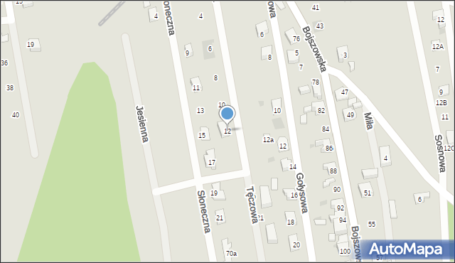 Bieruń, Tęczowa, 12, mapa Bieruń