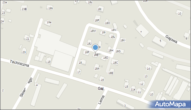 Boguchwała, Techniczna, 18E, mapa Boguchwała