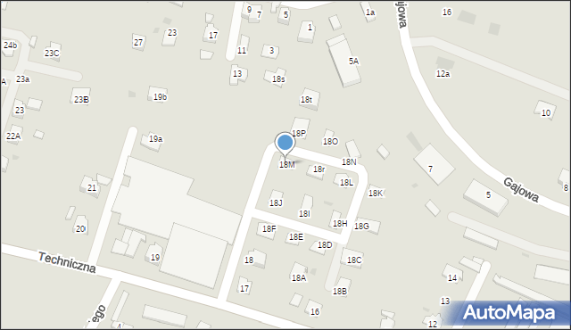 Boguchwała, Techniczna, 18M, mapa Boguchwała