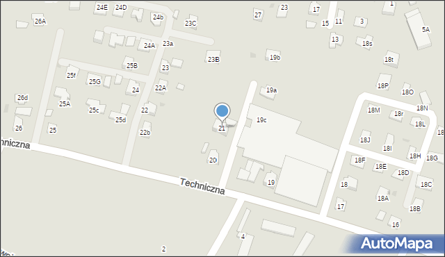 Boguchwała, Techniczna, 21, mapa Boguchwała