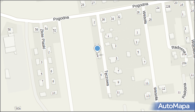 Borek, Tęczowa, 4, mapa Borek