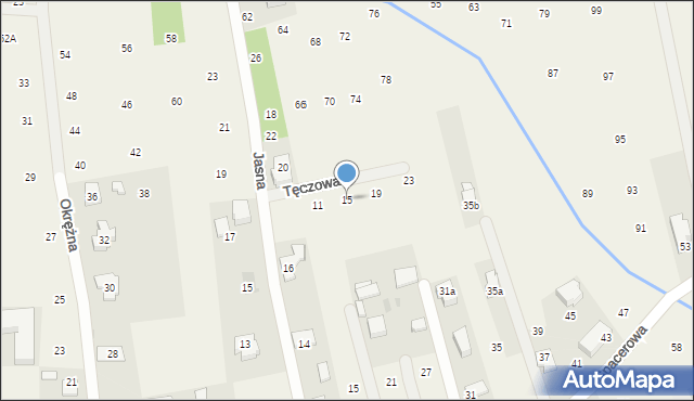 Brzozówka, Tęczowa, 15, mapa Brzozówka