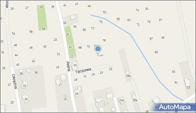 Brzozówka, Tęczowa, 21, mapa Brzozówka