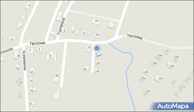 Bytom, Tęczowa, 12A, mapa Bytomia