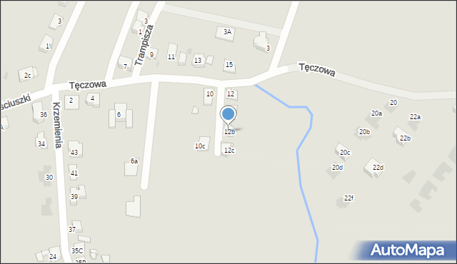 Bytom, Tęczowa, 12b, mapa Bytomia