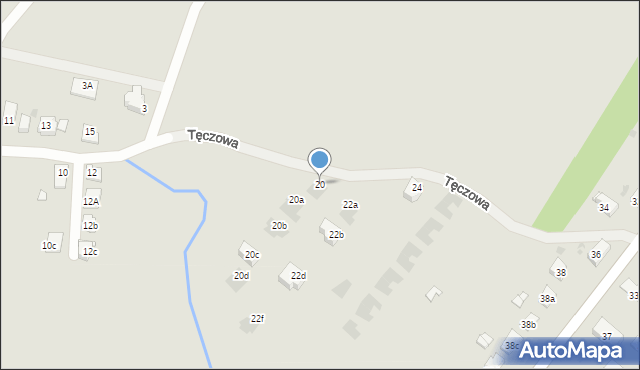 Bytom, Tęczowa, 20, mapa Bytomia