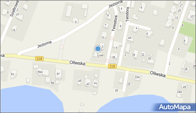 Chwaszczyno, Telesfora, 1, mapa Chwaszczyno