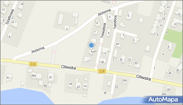 Chwaszczyno, Telesfora, 3, mapa Chwaszczyno