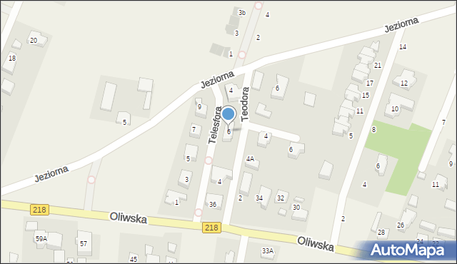 Chwaszczyno, Telesfora, 6, mapa Chwaszczyno