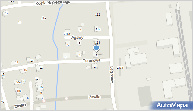 Czechowice-Dziedzice, Terenowa, 2, mapa Czechowic-Dziedzic