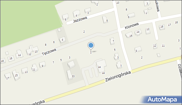 Droszków, Tęczowa, 1, mapa Droszków