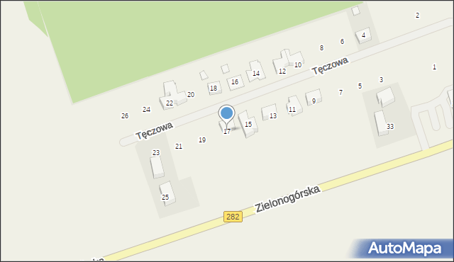 Droszków, Tęczowa, 17, mapa Droszków