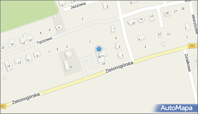 Droszków, Tęczowa, 1a, mapa Droszków