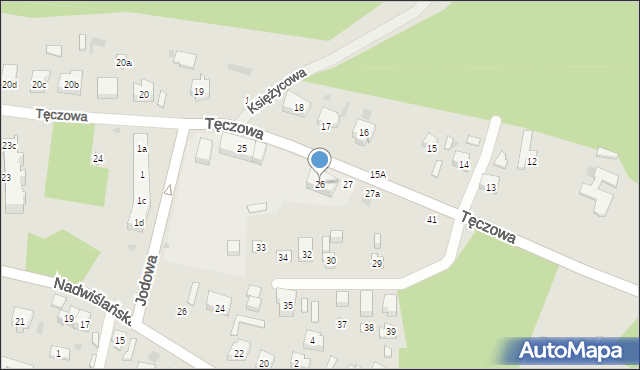 Gdańsk, Tęczowa, 26, mapa Gdańska