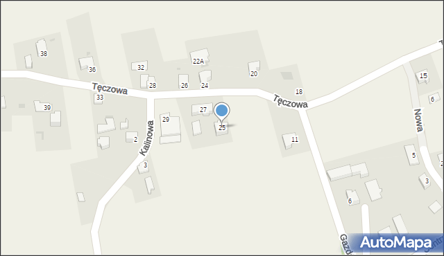 Godziszów, Tęczowa, 25, mapa Godziszów