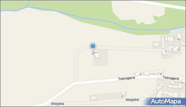 Harklowa, Tetmajera Włodzimierza, 12, mapa Harklowa