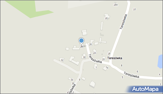 Hrubieszów, Teresówka, 28, mapa Hrubieszów