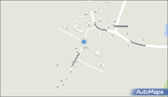 Hrubieszów, Teresówka, 9, mapa Hrubieszów