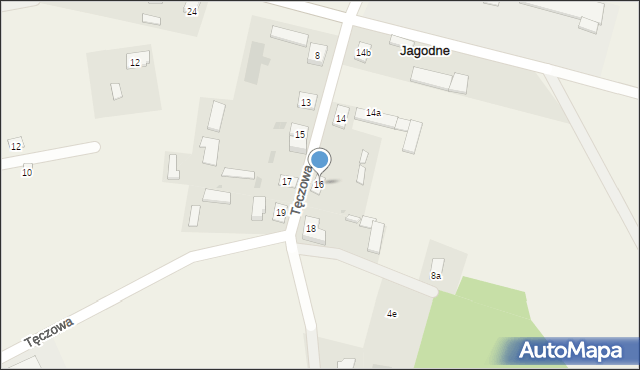 Jagodne, Tęczowa, 16, mapa Jagodne