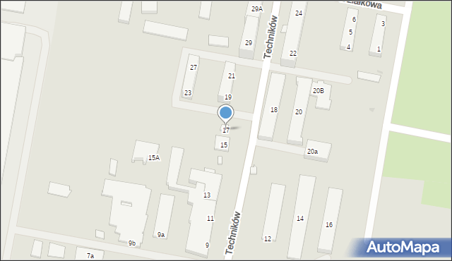 Jelcz-Laskowice, Techników, 17, mapa Jelcz-Laskowice