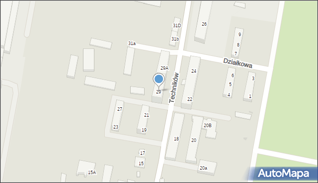 Jelcz-Laskowice, Techników, 29, mapa Jelcz-Laskowice