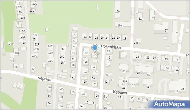 Katowice, Teresy, 1A, mapa Katowic