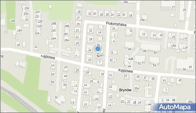 Katowice, Teresy, 5A, mapa Katowic