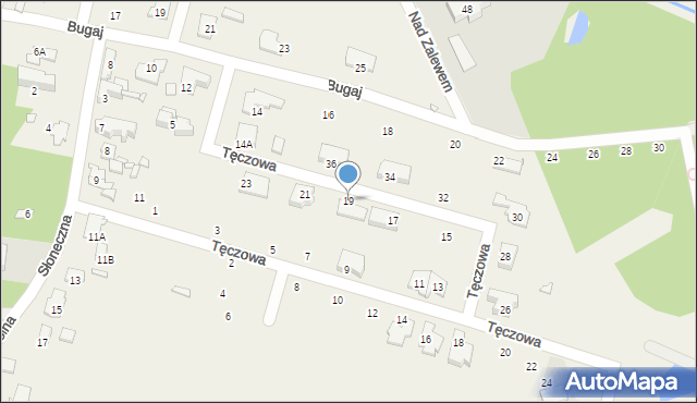 Komorów, Tęczowa, 19, mapa Komorów