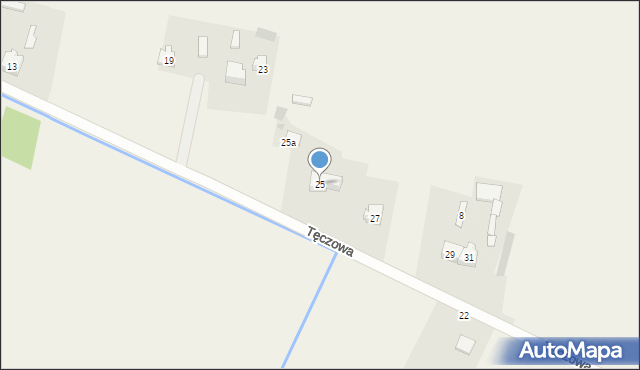 Krosna-Wieś, Tęczowa, 25, mapa Krosna-Wieś
