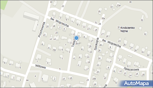 Krosno, Tebicha Piotra, 10, mapa Krosna