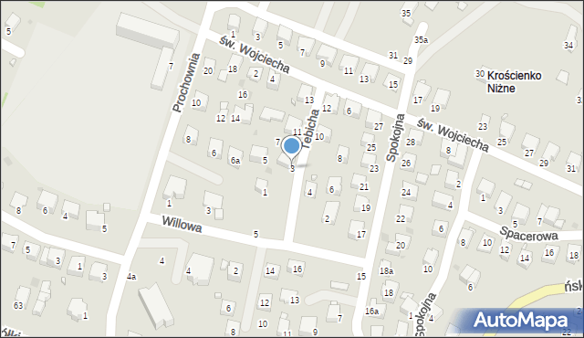 Krosno, Tebicha Piotra, 3, mapa Krosna