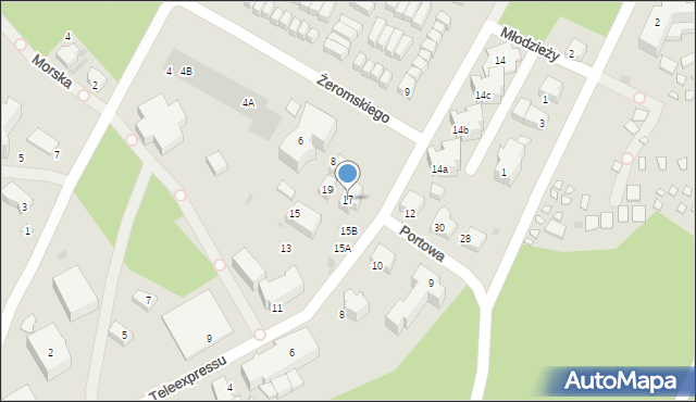 Krynica Morska, Teleexpressu, 17, mapa Krynica Morska