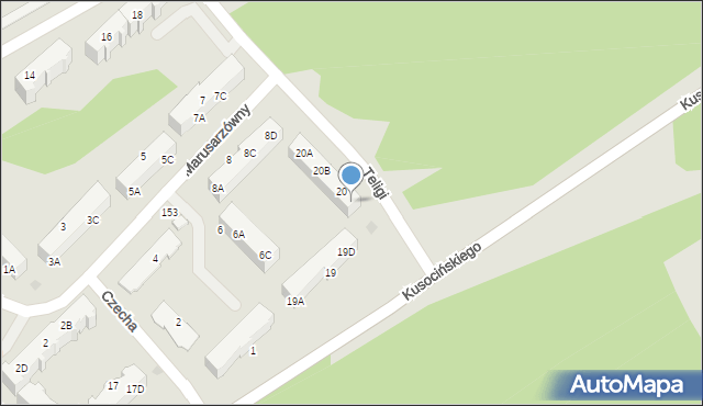 Lębork, Teligi Leonida, 20D, mapa Lębork