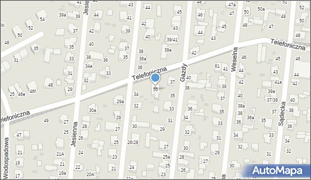 Łódź, Telefoniczna, 55, mapa Łodzi