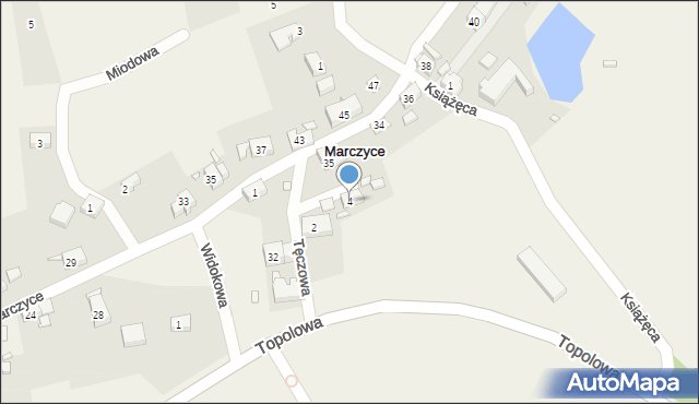 Marczyce, Tęczowa, 4, mapa Marczyce