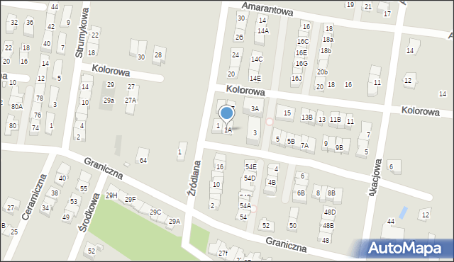 Marki, Tęczowa, 1A, mapa Marki